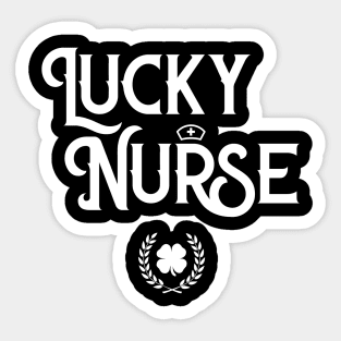 Lucky Nurse Funny St Patricks Day Sticker